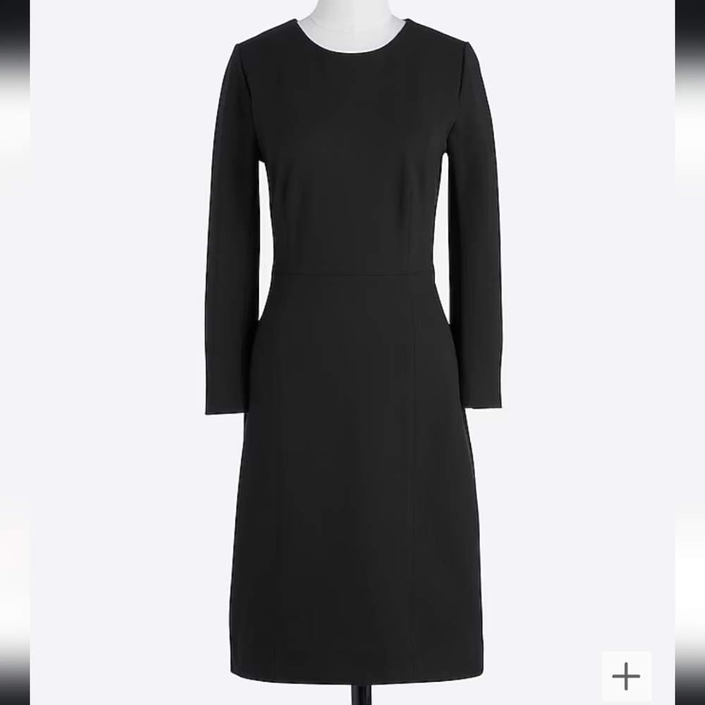 J. Crew Black Long Sleeve Dress